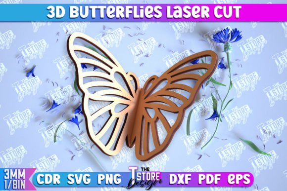 3D Butterfly Summer CNC Design Files