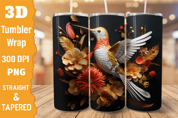 3D Hummingbird 20 Oz Skinny Tumbler Design Guide