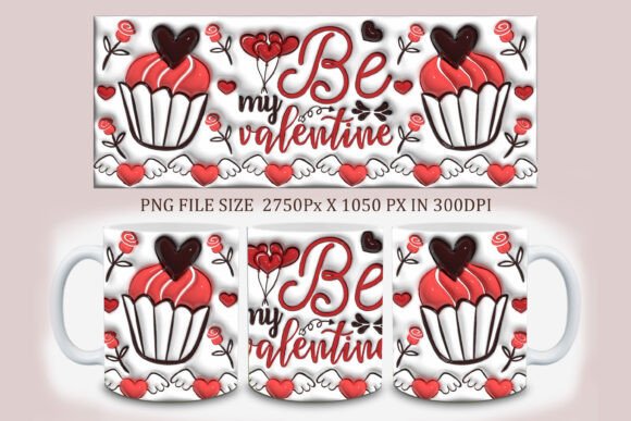 3D Inflated Mug Design: Be My Valentine