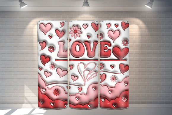 3D Love Tumbler Design Wrap: Elevate Your Sublimation Projects