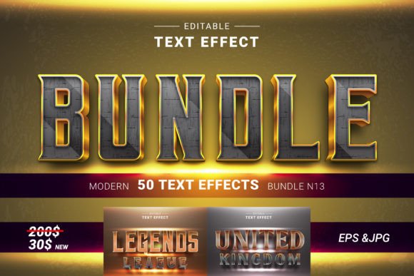 50 Editable 3D Text Effects Design N13