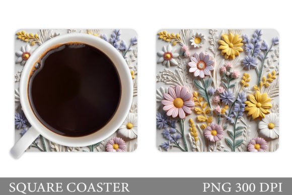 Bringing Nature to the Table with 3D Wildflowers Coaster Design