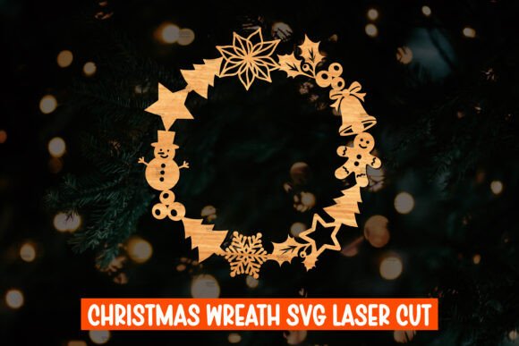 Christmas Wreath 3D Laser Cut Design: Elevating Holiday Decor with Precision
