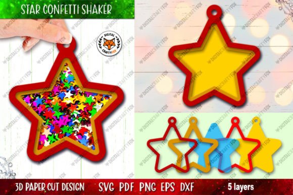 Crafting a 3D Christmas Star Confetti Shaker: A Guide to Festive Paper Art