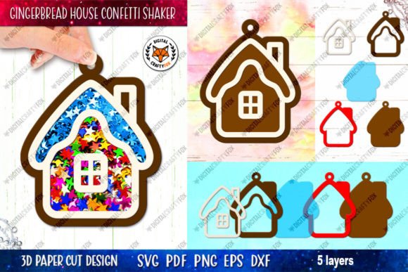 Crafting a Gingerbread House Confetti Shaker: A Guide to 3D Layered Design and Digital Files