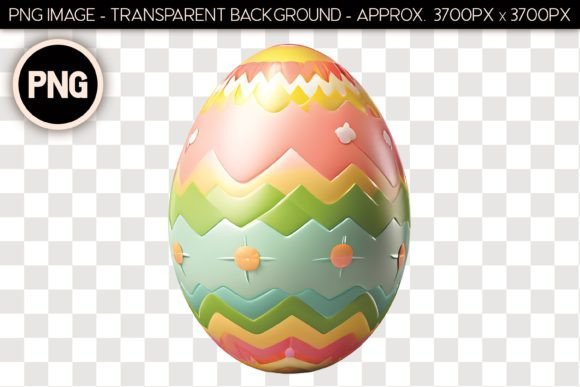 Easter Egg Isolated Object 7: Elevating Design with Realistic Digital Assets