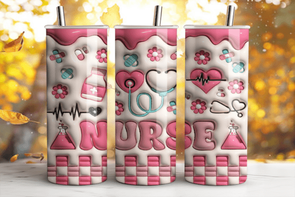 Elevating Sublimation Crafts with the 3D Inflated Nurse Tumbler Design