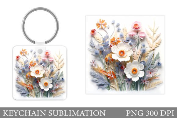 Evaluating the 3D Wildflowers Keychain Design for Sublimation Projects