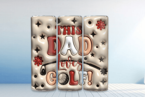 Father's Day 3D Tumbler Wrap Design