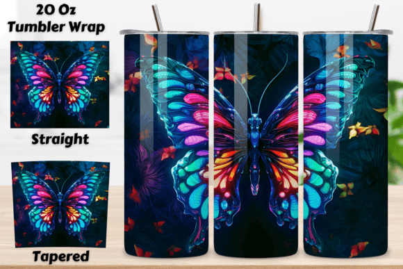 Mastering the Tumbler Wrap 3d Butterfly Neon Design for Professional Sublimation Workflows