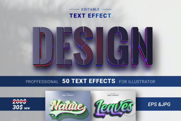 Mastering Visual Impact with 50 Editable 3D Text Effects Design N20