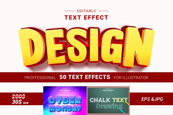 Mastering Visual Impact with 50 Editable 3D Text Effects Design N18